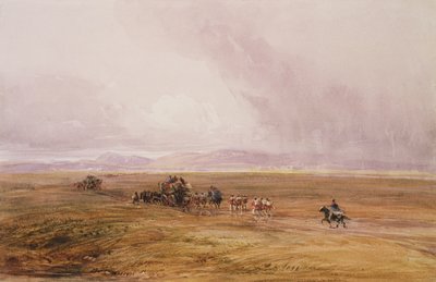 A Baggage Train Crossing a Plain by David Cox